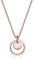 Elli Halskette Damen Kreis Plättchen Anhänger Geo in 925 Sterling Silber Rosé vergoldet