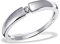 goldmaid Damenring Verlobung Solitär 375 Weißgold 1 Diamant 0,10 ct. (54 (17.2))