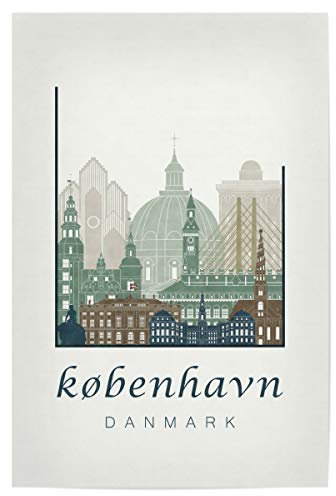artboxONE Poster 45x30 cm Städte/København Copenhagen Skyline Light Blue - Bild Copenhagen Copenhagen Danmark