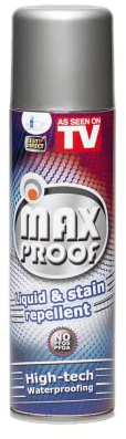 Spray imperméabilisant - Max Proof - VENTEO - Idéal sur le métal/plastique/ciment/nylon/cuir - Contenance 250ml - Application simple