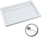 VBChome Duschwanne Duschtasse 90 x 120 x 6,5 cm Rechteckig für Duschkabine Styroporträger flach Sanitär-Acryl Duschbecken stabil glatt weiß Dusche+ Ablaufgarnitur Viega Domoplex