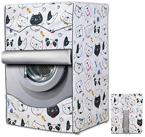 Mr.You Funda impermeable para lavadora de exterior para proteger la lavadora [Mascota - M(60x53x85CM)]