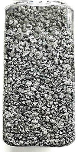 HAC24 Dekosand Streudeko 700g Dekosteine Tisch Deko Sand Dekogranulat Streusand Dekorationssand Gold Silber Creme Braun (Silber, Stein)