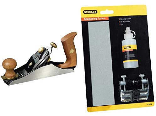 Stanley 1-12-136 Pialla Professionale & 0-16-050 Set guida per affilatura