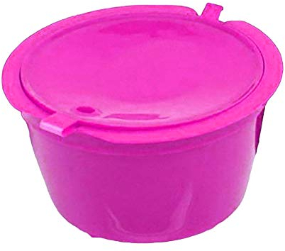 CUSROS Plastic Reusable Refillable Coffee Filter Capsule Cup Reusable Coffee Filters for Dolce Gusto Nescafe Pink One Size