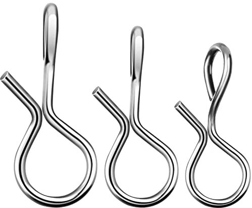 Skylety 300 Pieces Fly Fishing Snaps, Stainless Steel, S, M, L Sizes, Fast Change Lure Snaps for Flies, Hooks and Jigs