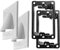 Best View Mounts BWP in-Wall Cable Management 1-Gang Recessed Low Voltage Cable Plate with Mounting Bracket ETL Listed (2-Pack, White)