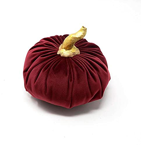 Declea Home Decor FT013FW21-big-Bordeaux Dekorative Kürbis, Wildleder, bordeaux, Grande