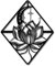 CREATCABIN Lotus Wandkunst Metall Lilie Mond Blume Schwarz Hängende Dekor Garten Ornamente Skulptur Stahl Für Weihnachten Halloween Innen Außen Garten Ästhetische Schlafzimmer 10.6 x 10 Zoll