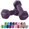 Miweba Sports Neopren Hantelset NKH100 | 𝐏𝐫𝐨𝐟𝐢 Hantel - Hexagon Hanteln Set - Kurzhanteln - Kurzhantel Set - Gymnastikhanteln - Hantel Set - Dumbbell - 0,5-10 Kg (2X 1.0 kg, Lila)
