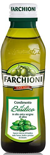 Farchioni - Basil Olive Oil (250 ml) - Extra Virgin Olive Oil | Made in Italy | Vegan Friendly | Cold Pressed | Basil Essence | Highly Versatile Ingredient