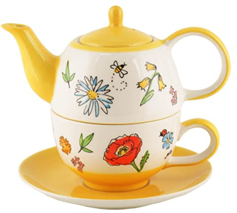 Mila Keramik Tee-Set Tea for One Lovely Flowers | MI-992491
