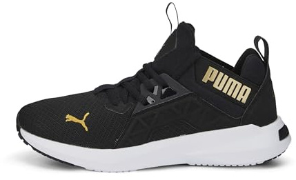 PUMA Damen Cushioning Softride Enzo NXT Damen Laufschuhe 38.5 Black Team Gold Beige