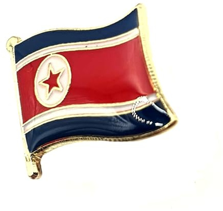 Nordkorea Metall Landsflagga Nål Märke