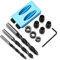 14 Uds. Kit de Perforación de Orificios de Bolsillo de 15 Grados Juego de Guía de Taladro Oblicuo para Carpintería Guías de Carpintería de Madera Herramienta de ángulo de Articulación Posicionador de