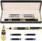 Cobee Luxus Füllfederhalter Set, Metall Füllfederhalter mittlerer Spitze mit 2 Beuteln mit schwarzer Tinte und blauer Tinte Business Schreibstift Kalligraphie Stift für Schule Büro Geschenkartikel