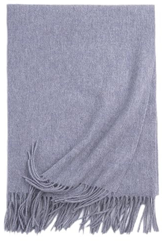 Momooda Schal Damen Winter aus 100% Alpaka Wolle, Wickelschal, Weiche, Warm Tücher, Schals mit Quast, Lavendel