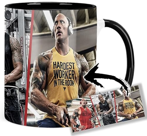 Dwayne Johnson B Tasse Innen & Henkel Schwarz Keramikbecher Mug