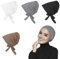PEALOVCOM 4 Stück Undercap Hijab Baumwolle Unterschal Hijab Mütze Frauen Unterschal Hijab Cap Muslimische Kopftuch 4 Farben Unterschal Hijab mit Tie Back Closure (Abschnitt B)