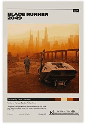 Filmposter Blade Runner 2049, Leinwand, Poster, Schlafzimmer, Dekoration, Sport, Landschaft, Büro, Raumdekoration, Geschenk, ungerahmt, 30 x 45 cm
