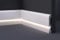 Asta 2 metri lineari Battiscopa in Polimeri per Led 2000x100x18 mm - Zoccolo da cucina resistente agli urti