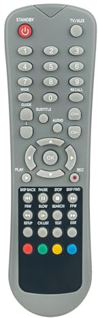 VINABTY Replace Remote Control Fit for Goodmans GHD1621F2 GHD2521F2 Digital TV Recorder DTV FREEVIEW TELECOMANDO