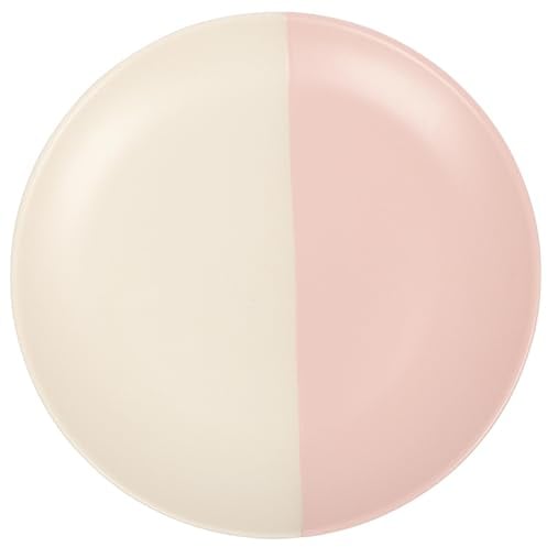 Nicola Spring Stoneware Dinner Plate - 26.5cm - Dusty Pink - Ceramic Two Tone Dining Plates Tableware Dishwasher & Microwave Safe Crockery for Starters, Sides, Mains & Desserts
