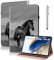 TUOLISG Custodia per Samsung Galaxy Tab A8 2022/2021 Custodia Flip Pelle PU Custodia Galaxy Tab A8 10.5 Portapenne Stand Wallet Cover Case Tablet Custodia SM-X200/ X205/ X207 - Cavallo Nero