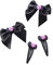 HUANIZI 4 Stück/Set Punk-Totenkopf-Haarspange mit Schleife, niedlicher Stil, Charm-Haarspange, ästhetisches Haar-Accessoire