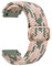 ZGCE 20mm Uhrenarmband Gewebtes Nylon Uhrenarmbänder, Mit Verstellbarer Metallschnalle, Schnellverschluss Sport Ersatzarmband 20mm Armband für Damen und Herren, Rosa Stern Grün