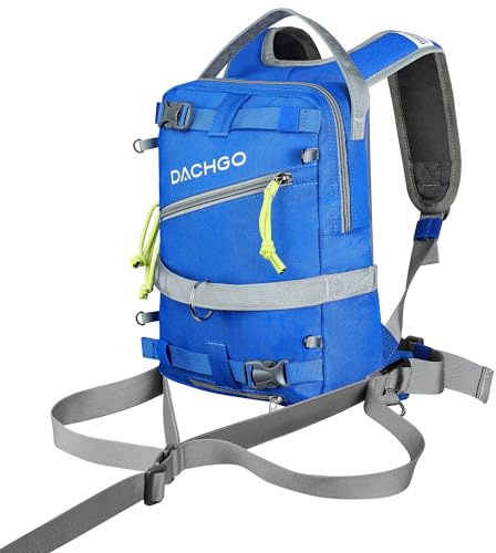 Dachgo Ski and Snowboard Harness with Training Leash for Kids - Teach Your Child The Fundamentals of Skiing or Snowboarding (Blue)