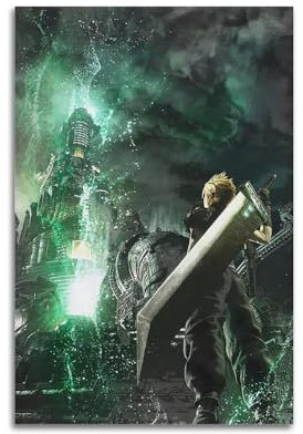 TWFSRXVWTS Final Fantasy 7 Remastered-Poster, dekoratives Gemälde, Leinwand, Wandposter und Kunstdruck, moderne Familienschlafzimmer-Dekoration, Poster, 20 x 30 cm