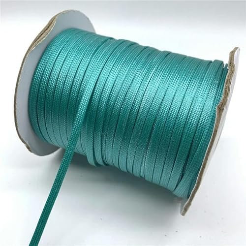 Cuerda trenzada plana encerada de 5 metros y 4 mm para hacer joyas