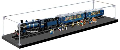 TRUSTFAR Acrylic Dustproof Display Case for Lego 21344 Orient Express Ideas Series Train Model, Transparent Box, Storage Box, Compatible with Lego 21344