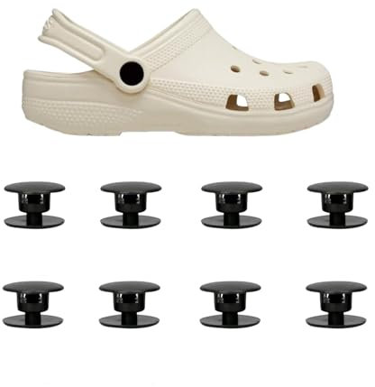 Dinghaole 8 Pièces Rivets Croc, Boutons à Rivets Croco, Pression en Plastique Attaches Chaussures Rivets Pop Réparation et Décoration, Chaussures Dissimulées, Fermetures de Fleurs de Chaussures
