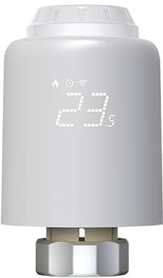 WIBY Valvole Termostatiche WiFi per Termosifoni, Termostato per Riscaldamento Intelligente con Funzione App, Compatibile co Amazon Alexa Home Assistant