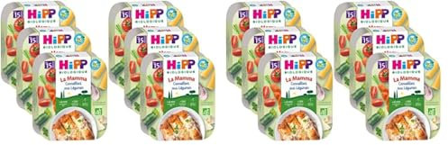 HiPP Biologique Cannelloni aux Légumes dès 15 mois - 6 assiettes de 250g (Lot de 2)