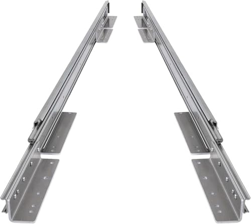 BRASOM Auszugsschienen - Schwerlastauszug 1800mm, 250kg, 72 inch, mit Bodenmontage und Schubladenhalterungen, Heavy Duty Schubladen Schienensystem, Kugellager, links und rechts
