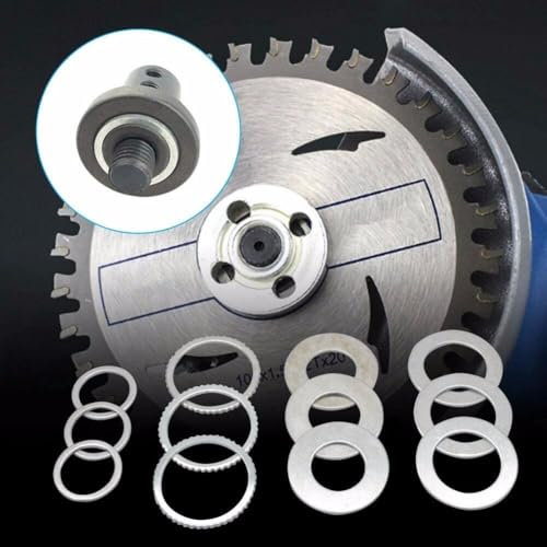 Set of 10 Silver Reducer Rings to Modify Internal Diameters on Different Types of Saws (20-16)
