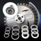 Set of 10 Silver Reducer Rings to Modify Internal Diameters on Different Types of Saws (20-16)
