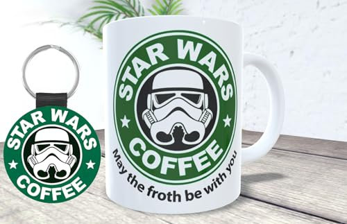 La Huella Tazza e portachiavi personalizzati Guerre stellari - Stormtrooper caffè. Che la schiuma ti accompagni! !