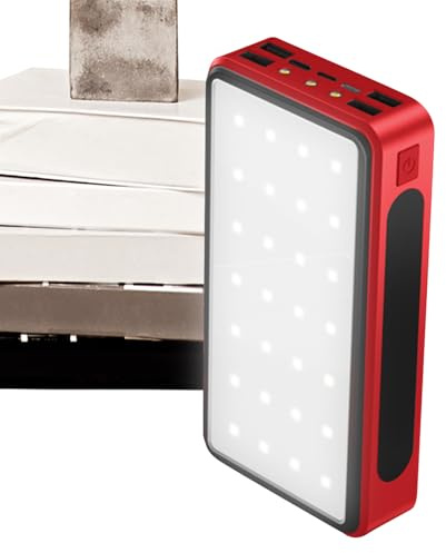 Banque d'énergie solaire Chargeur - Chargeur de téléphone portable de la banque d'énergie solaire | Grande capacité Chargeur solaire | Équipement étanche de 20 000 mAh, batterie avec lumière pour