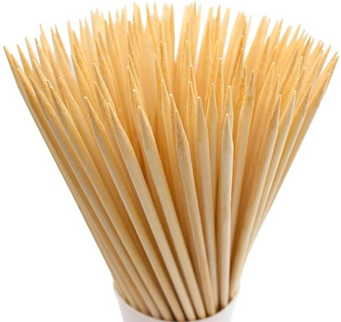 Grillspieße - Bambus Spieße Set: Schaschlikspieße Holz 35 cm, Holzspieße & Stockbrot Stöcke (#1, 35cm*0.5cm)