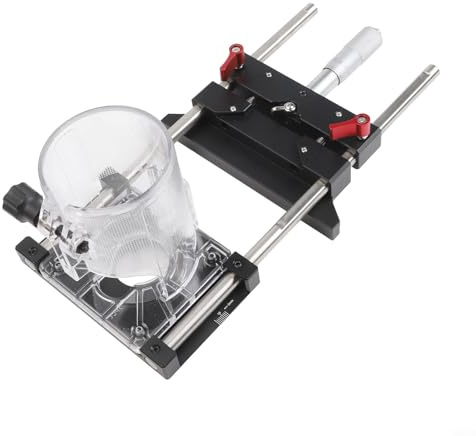 Router for Edge Guide Jig for 65mm Trimming Machine, Milling Groove Bracket Base with 0.01mm Fine-Tuning Accuracy, for CNC Aluminum Alloy Slotting Base