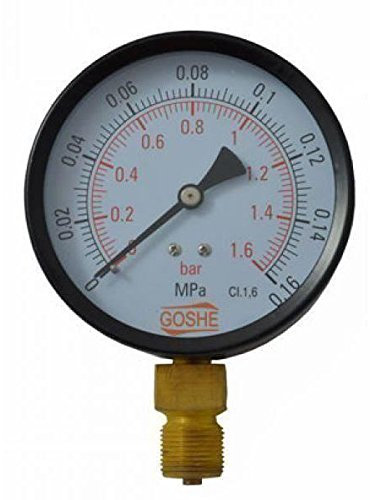 100mm 4 Bar Side Entry Manometer Pressure Gauge M20x1,5 + 1/2 BSP Reduction