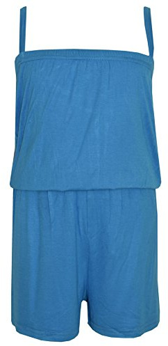 A2Z 4 Kids Girls Jumpsuit Kids Plain Color Trendy Playsuit All In One - Plain Playsuit Turquoise 5-6
