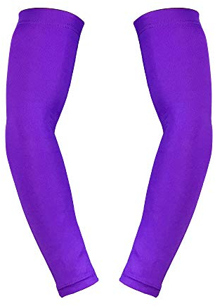 UPANBIKE Manicotti a compressione per braccia, protezione UV, maniche rinfrescanti, protezione solare, comode per sport all'aria aperta (una coppia) (viola, M)