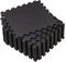 50pc EVA Interlocking Soft Foam Kids Play Mat Children's Garden Gym Yoga Gymnastic Exercise Fitness Floor Tiles Indoor Outdoor Soft Foam (Black, 50Pc- 50 Sq Ft)