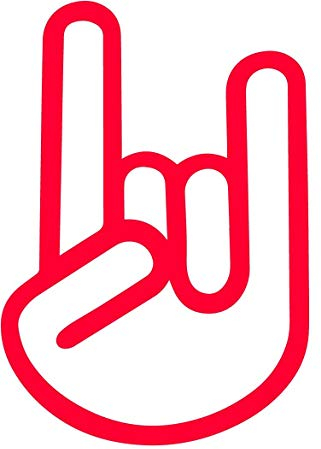Devil Rock 'n' Roll Hand Musik Bands Rocker Teufel Sticker Aufkleber ca. 13x9 cm Autoaufkleber