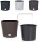 Blumenkübel Blumenkasten Blumentopf Übertopf Rattan Optik Pflanzkübel mit Einsatz Rato Rund (250 Umbra)
